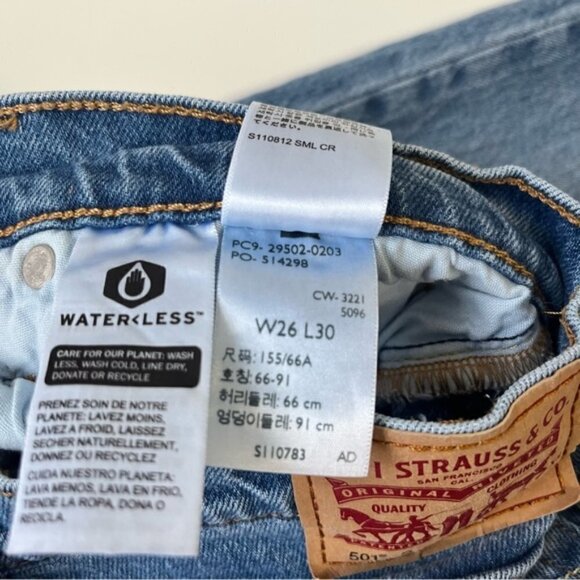 Levi's Premium 501 Skinny High Rise Button Fly WOMEN'S JEANS Size 26 - Picture 7 of 12
